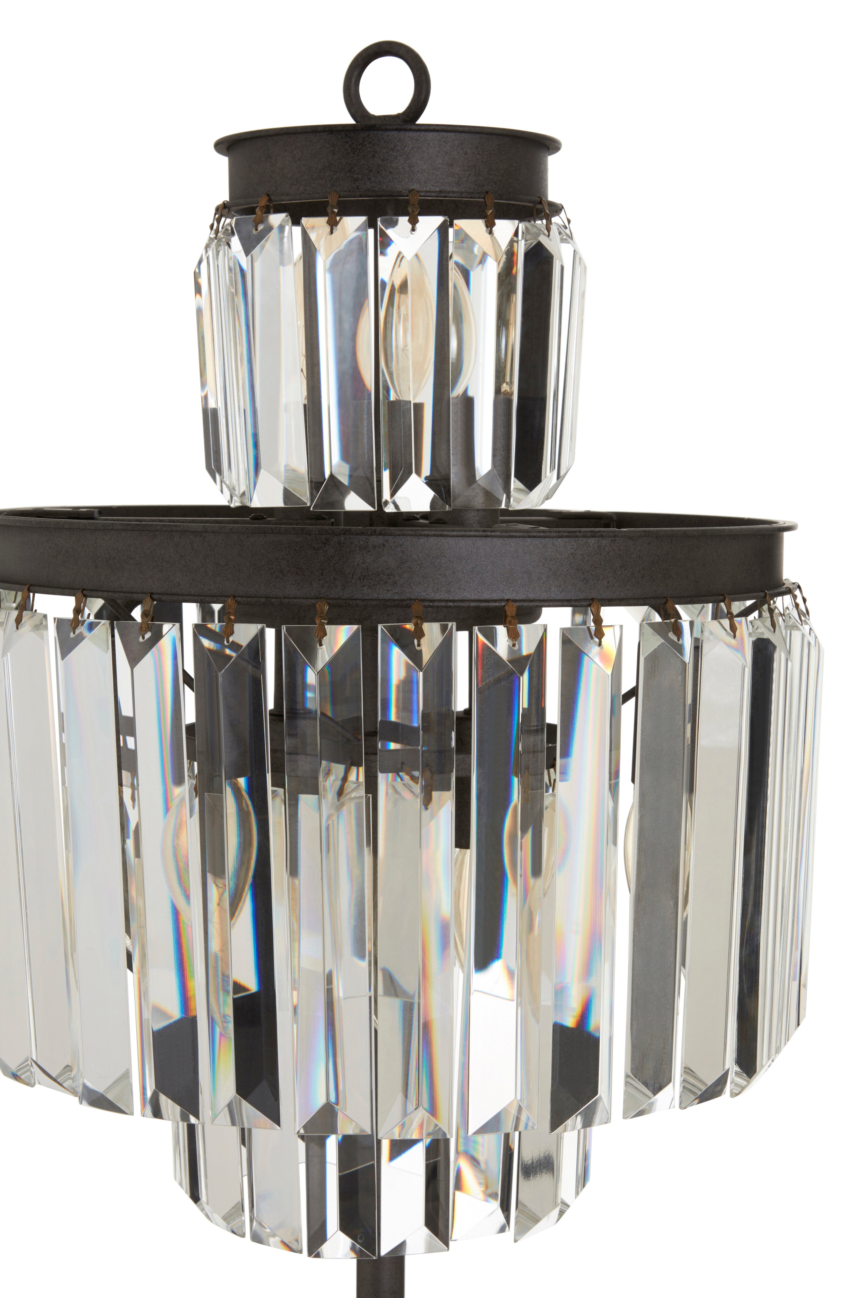 Kingsley Art Deco Crystal Glass Table Lamp
